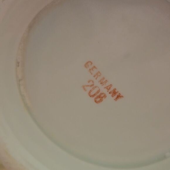 Antique Vintage Germany Porcelain Shaving Mug Cup Pink Roses Luster Germany home - Picture 3 of 15